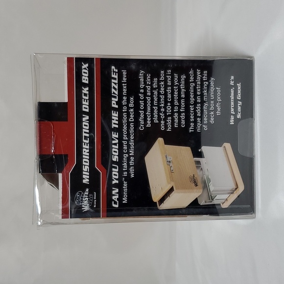 Monster Misdirection Theft-Deterrent TCG Wooden Deck Box- Fake Latch Won't Open - Picture 8 of 13